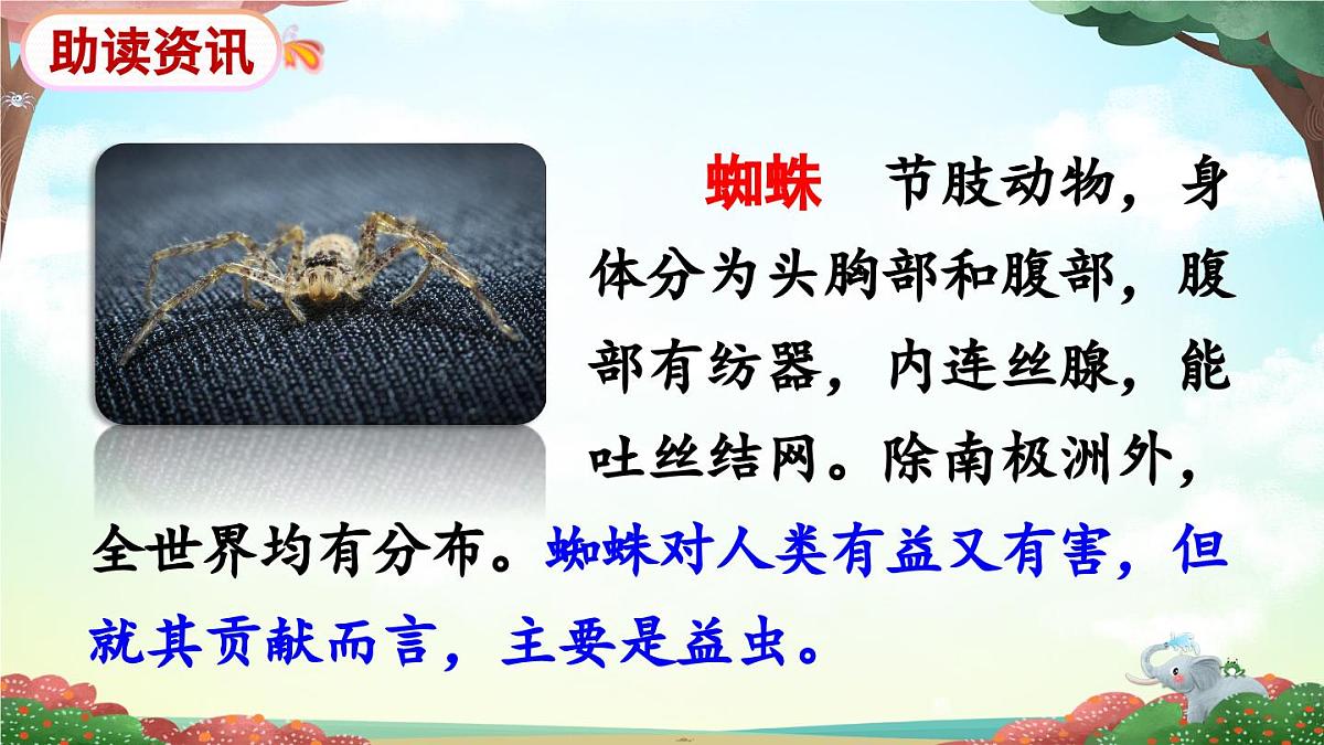 新统编版小学语文二下 课文6  20《蜘蛛开店》课件（第一课时）第4页