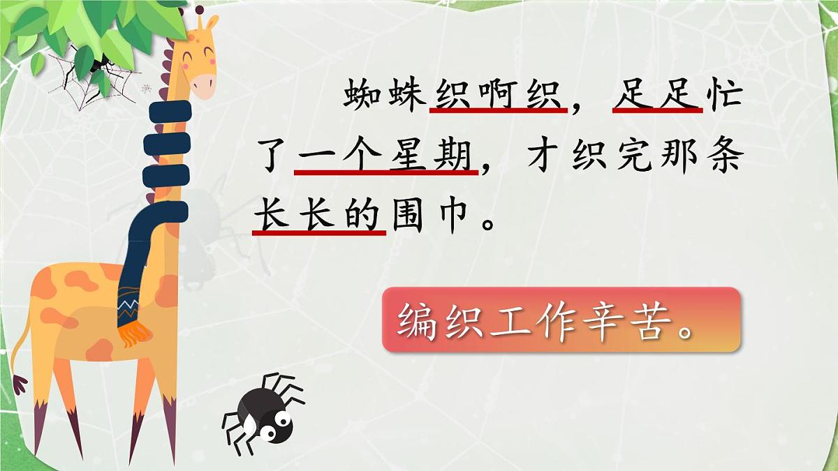 新统编版小学语文二下 课文6  20《蜘蛛开店》教学课件（第二课时）第8页
