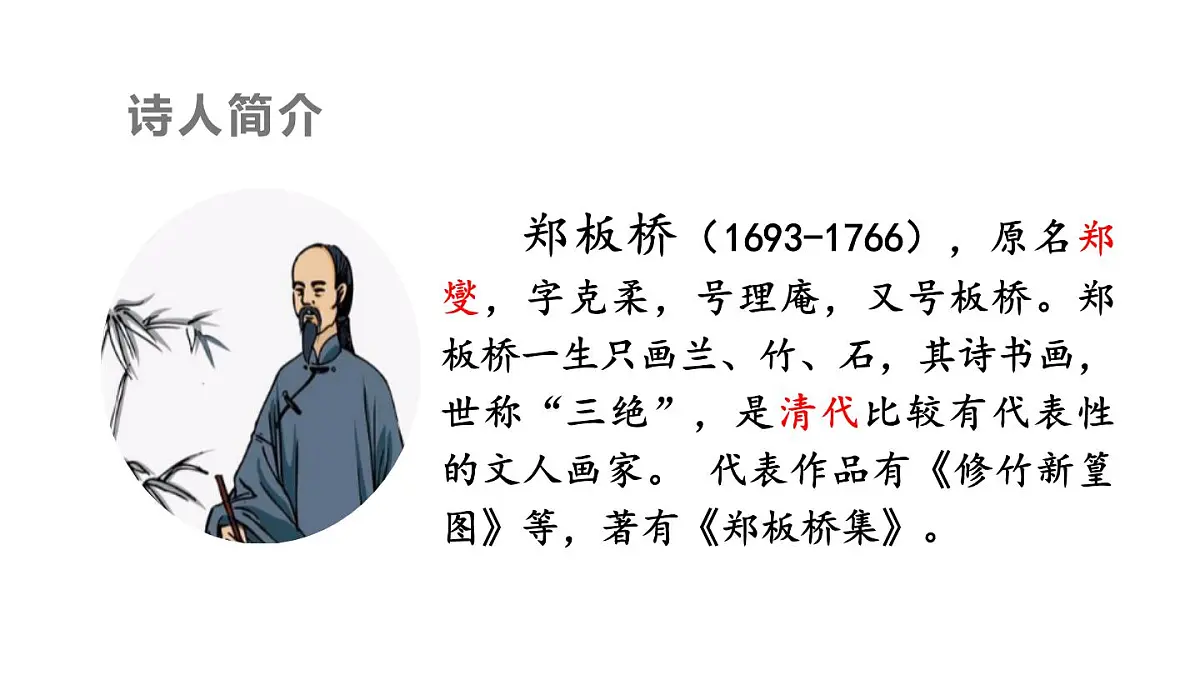 统编版（2024）六年级语文下学期10古诗三首-竹石ppt课件第4页