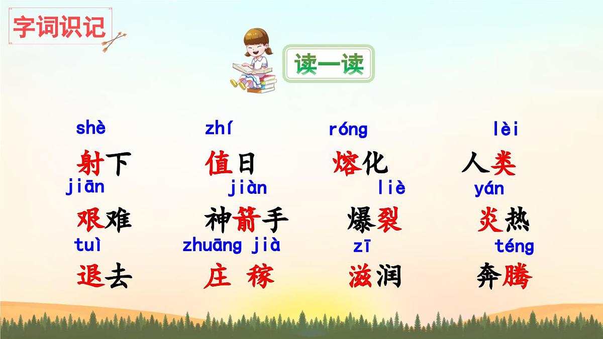 新人教统编小学语文二下 课文7 24《羿射九日》课件（第一课时）第4页