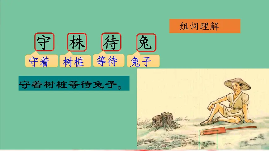 统编版语文三年级下册 第二单元5《守株待兔》课件教案第7页