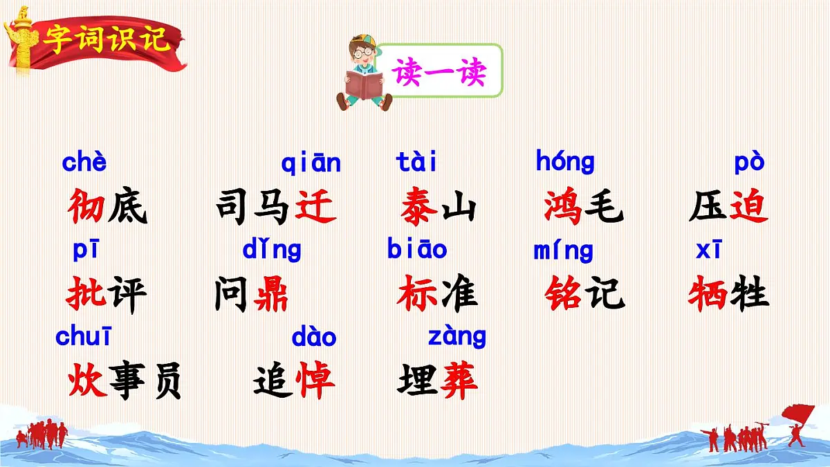 新统编版小学语文六下 4-12《为人民服务》课件（第一课时）第6页