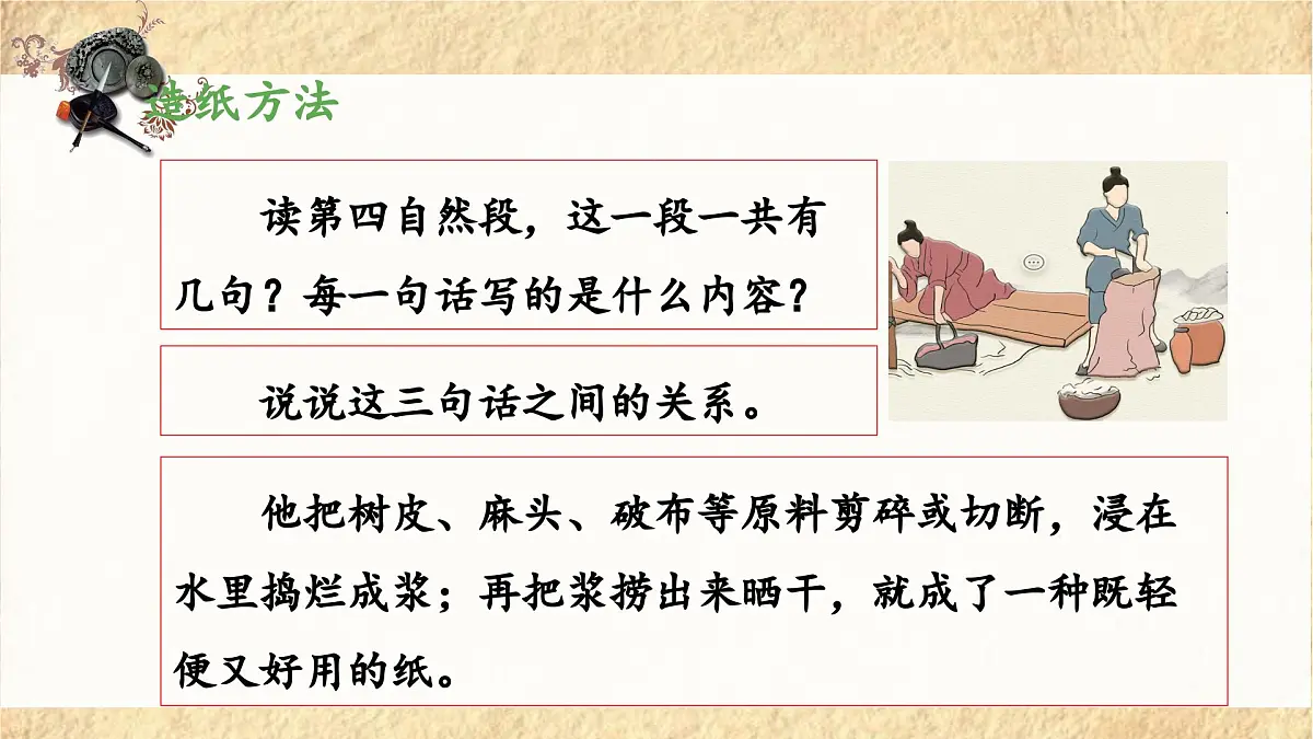 新统编版小学语文三下 3-10《纸的发明》 课件（第二课时）第5页