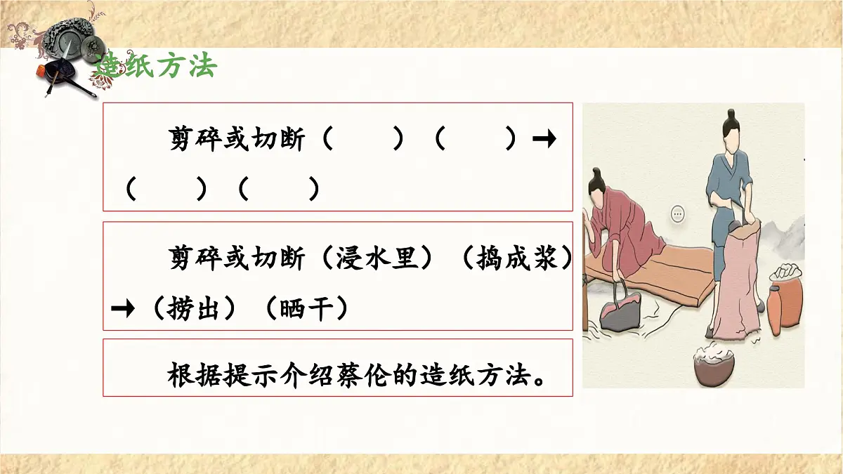 新统编版小学语文三下 3-10《纸的发明》 课件（第二课时）第6页