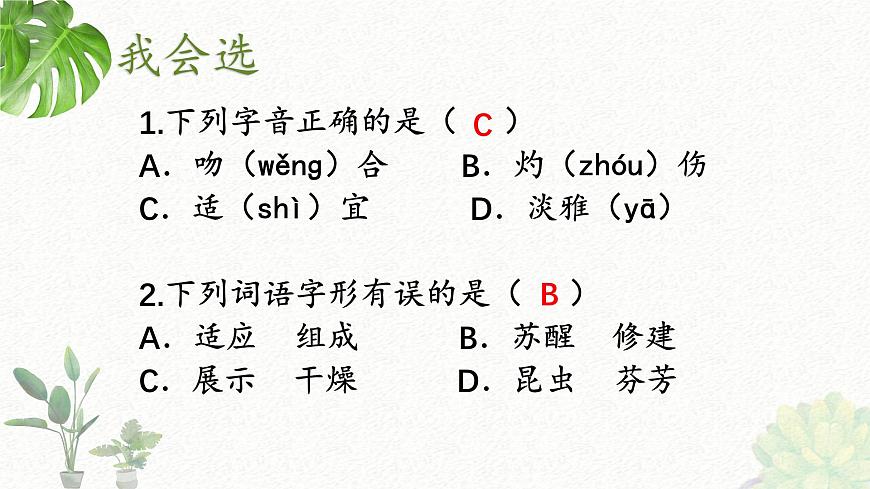 新统编版小学语文三下 4-13《花钟》课件第6页