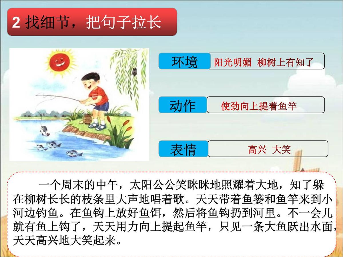 部编版小学语文一下看图写话ppt课件14钓鱼第3页