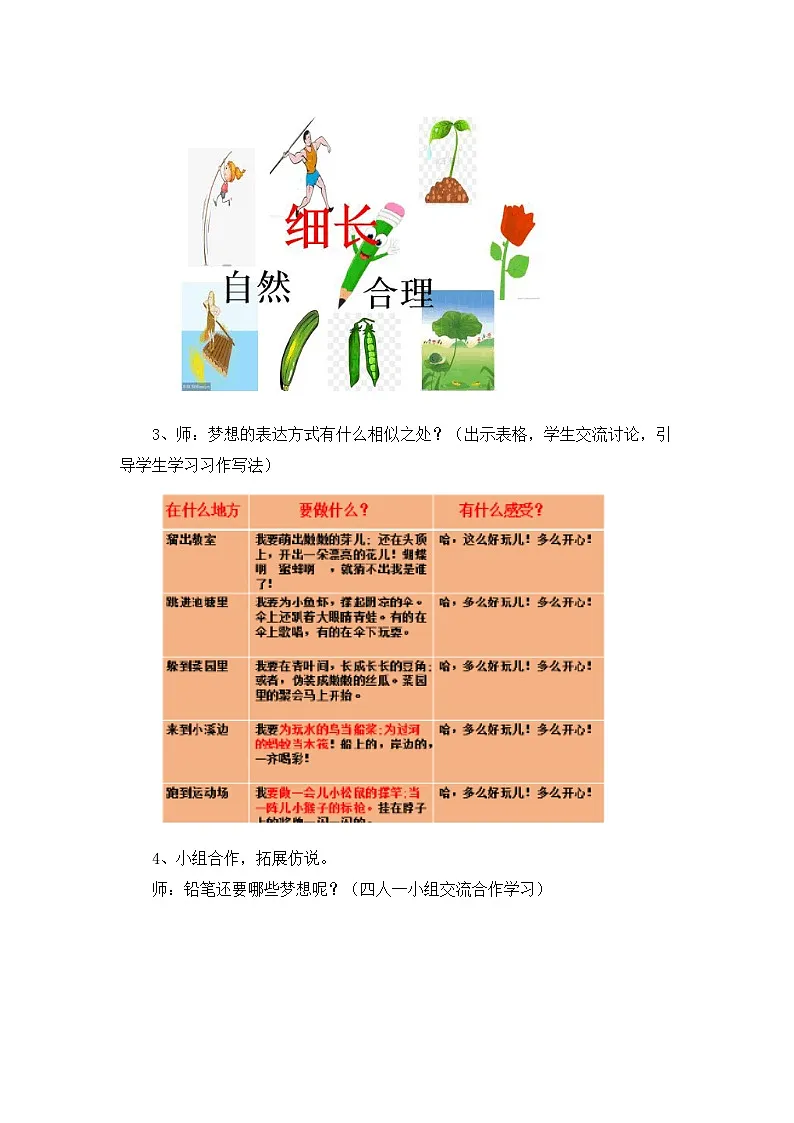 新统编版小学语文三下第五单元《习作例文 奇妙的想象》教案第3页