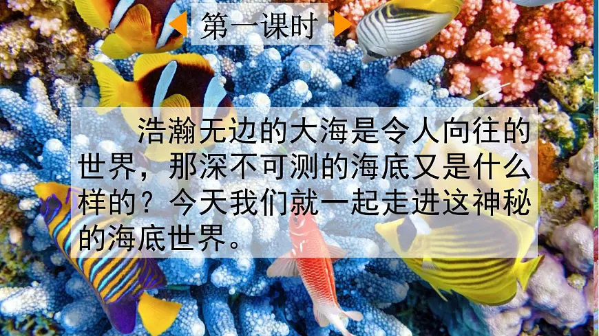 新统编版小学语文三下 7-23《海底世界》课件（第一课时）第2页