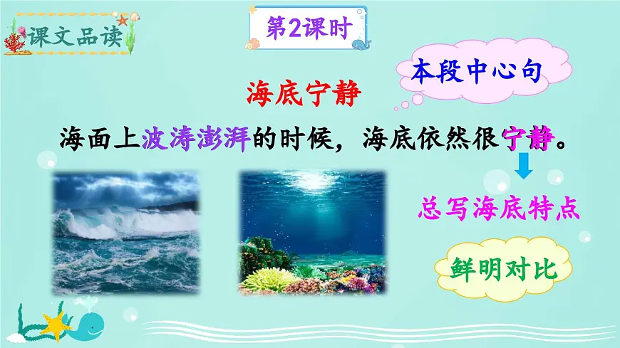 新统编版小学语文三下 7-23《海底世界》课件（第二课时）第1页