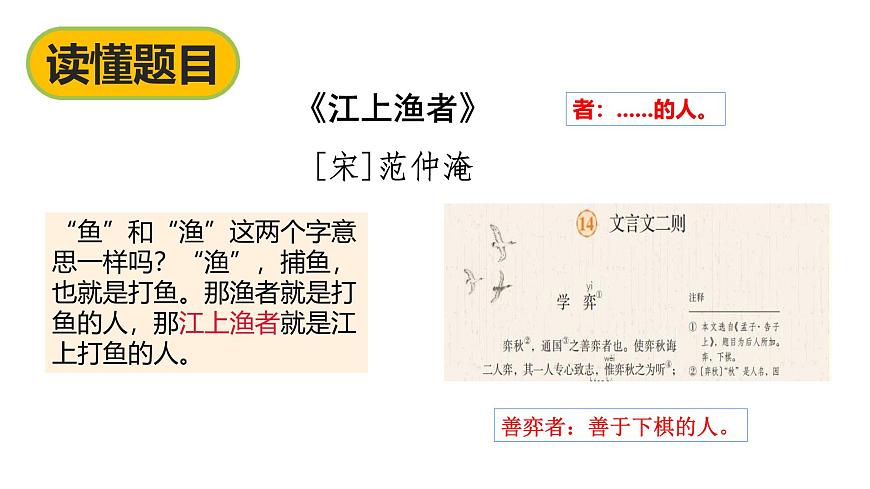 统编版（2024）六年级语文下册古诗词诵读-江上渔者课件ppt第3页