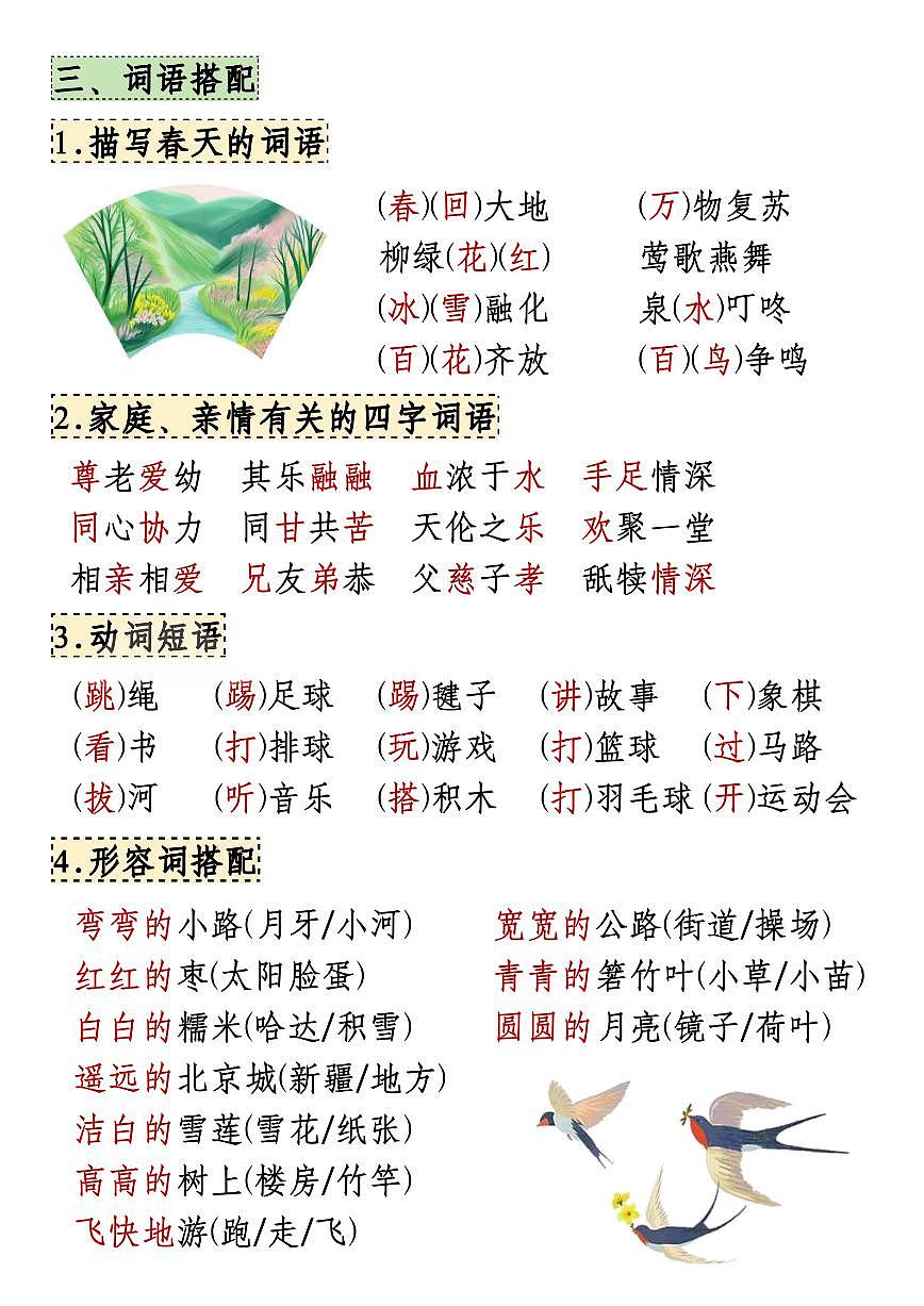 25新一年级语文下册期中知识点汇总第2页