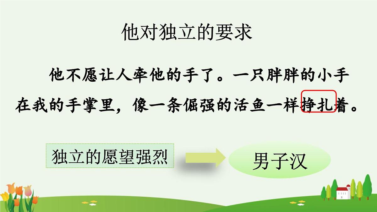新统编版小学语文四下 6-20《我们家的男子汉》课件（第二课时）第7页