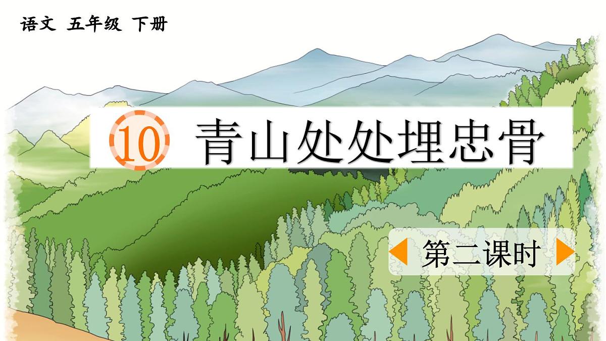 新统编版小学语文五下 4-10《青山处处埋忠骨》课件（第二课时）第1页