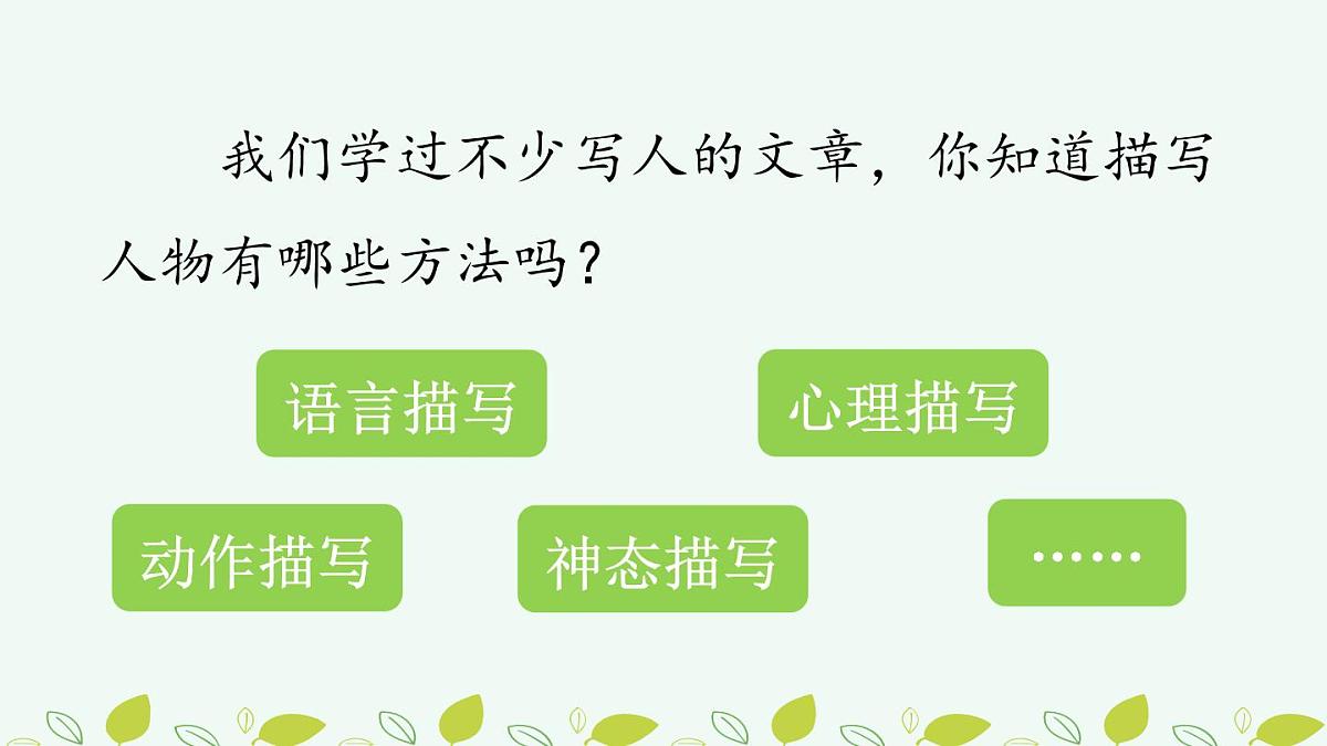 新统编版小学语文五下 5-13《人物描写一组》课件（第一课时）第2页