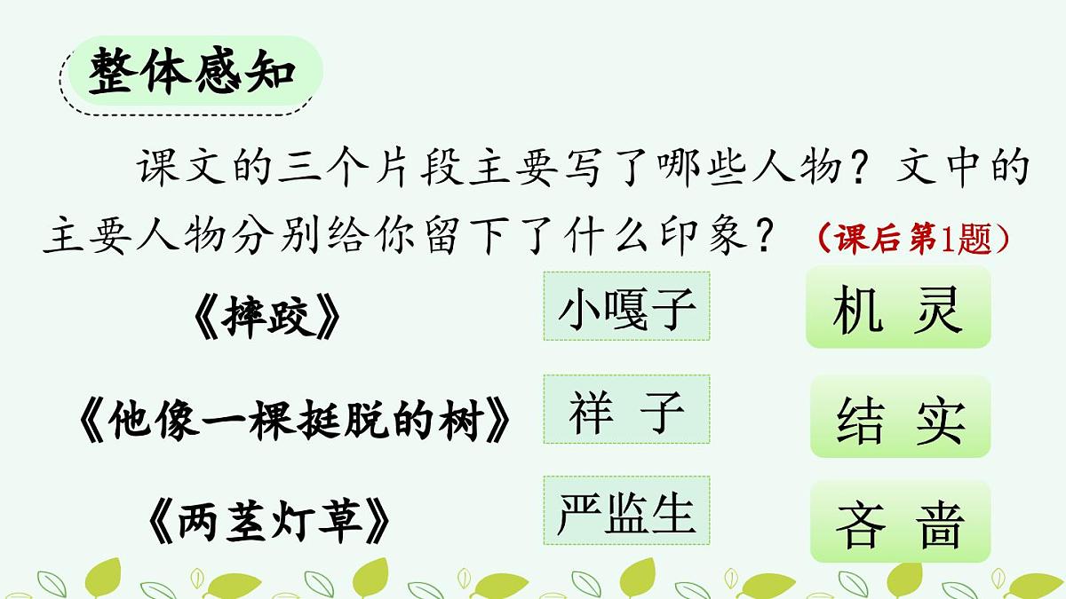 新统编版小学语文五下 5-13《人物描写一组》课件（第一课时）第8页