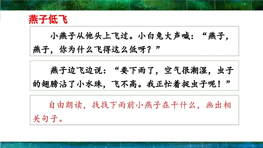 新统编版小学语文一下 课文4 13《要下雨了》 课件（第二课时）第5页