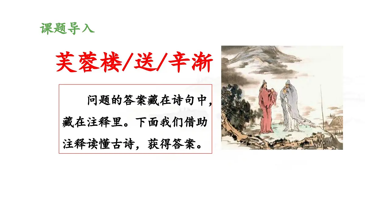 新统编版小学语文四下 7-22《芙蓉楼送辛渐》 课件第7页