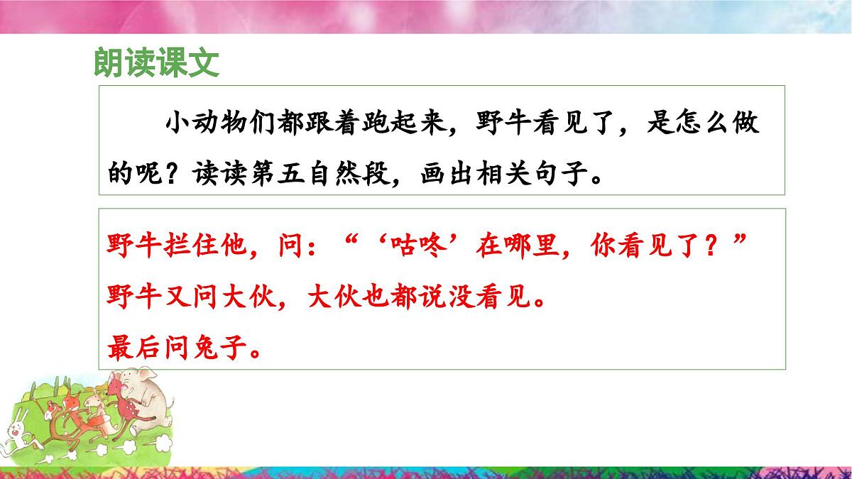 新统编版小学语文一下 课文6 19《咕咚》 课件（第二课时）第6页