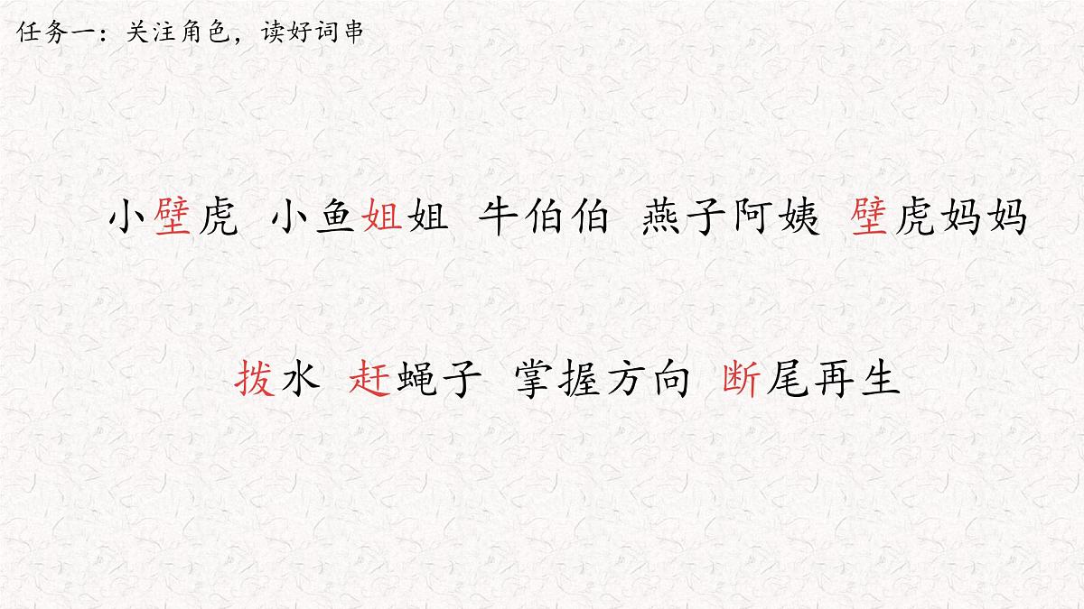 新统编版小学语文一下 课文6 20《小壁虎借尾巴》学习任务群教学课件-课例1第4页