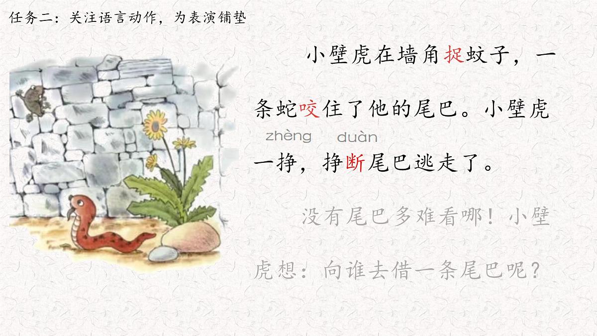 新统编版小学语文一下 课文6 20《小壁虎借尾巴》学习任务群教学课件-课例1第6页