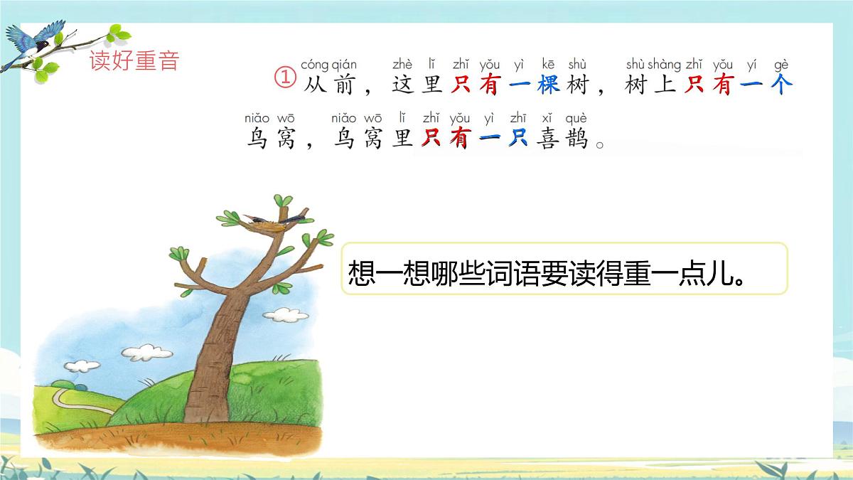 小学语文统编版（2024）一年级下册3.5 树和喜鹊 课件第6页