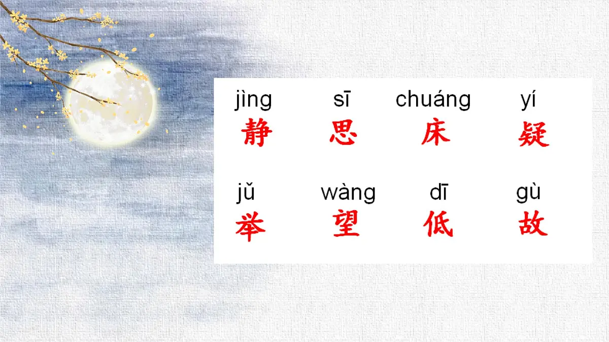 小学语文统编版（2024）一年级下册4.7 静夜思 课件第2页