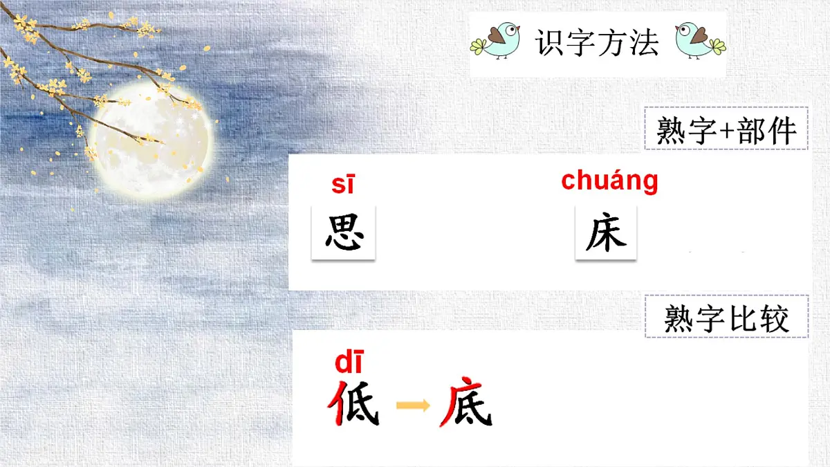 小学语文统编版（2024）一年级下册4.7 静夜思 课件第4页