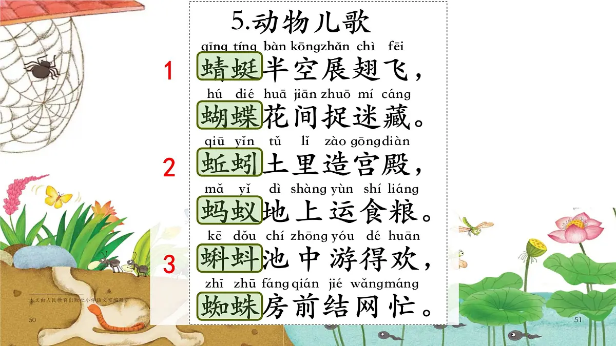 小学语文统编版（2024）一年级下册5.5 动物儿歌 课件第4页