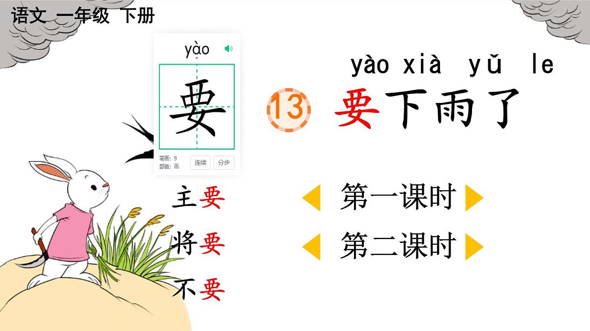 小学语文统编版（2024）一年级下册6.13 要下雨了 课件第4页