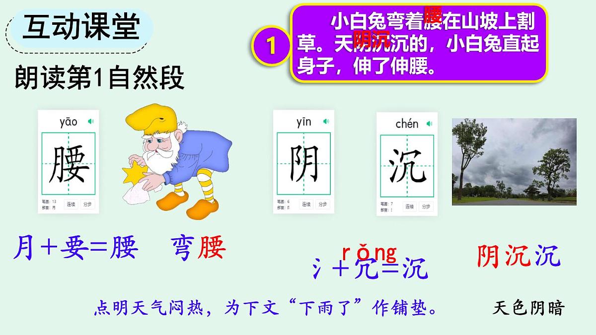 小学语文统编版（2024）一年级下册6.13 要下雨了 课件第7页
