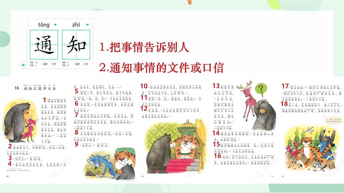 小学语文统编版（2024）一年级下册7.16 动物王国开大会 课件第6页