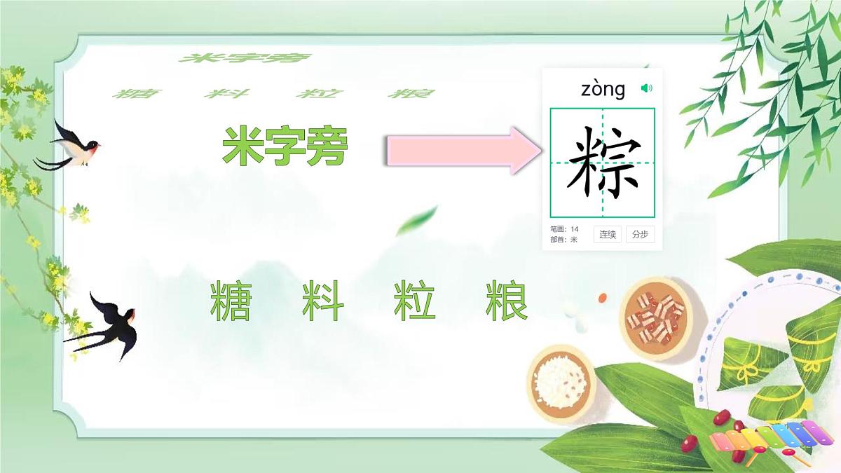 小学 语文统编版（2024）一年级下册4.9 端午粽 课件第3页