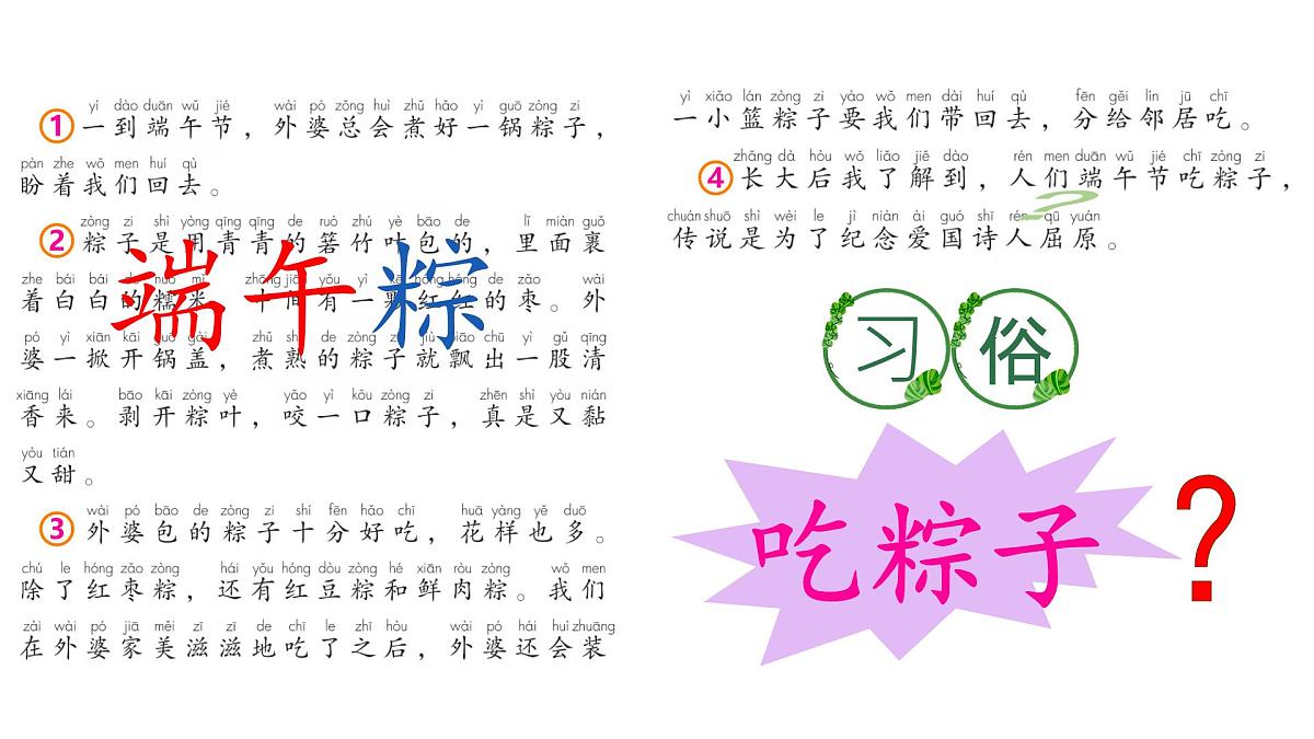 小学 语文统编版（2024）一年级下册4.9 端午粽 课件第5页