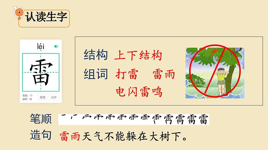 小学语文统编版（2024）二年级下册6.16 雷雨  课件第5页