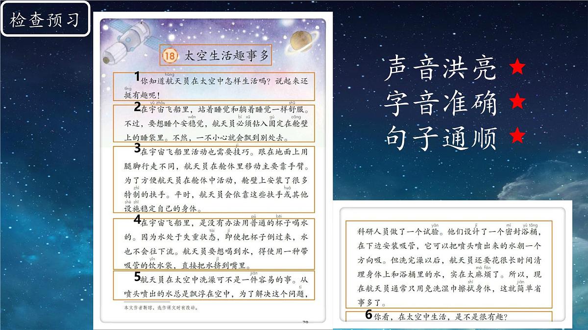 小学语文统编版（2024）二年级下册6.18 太空生活趣事多 课件第3页