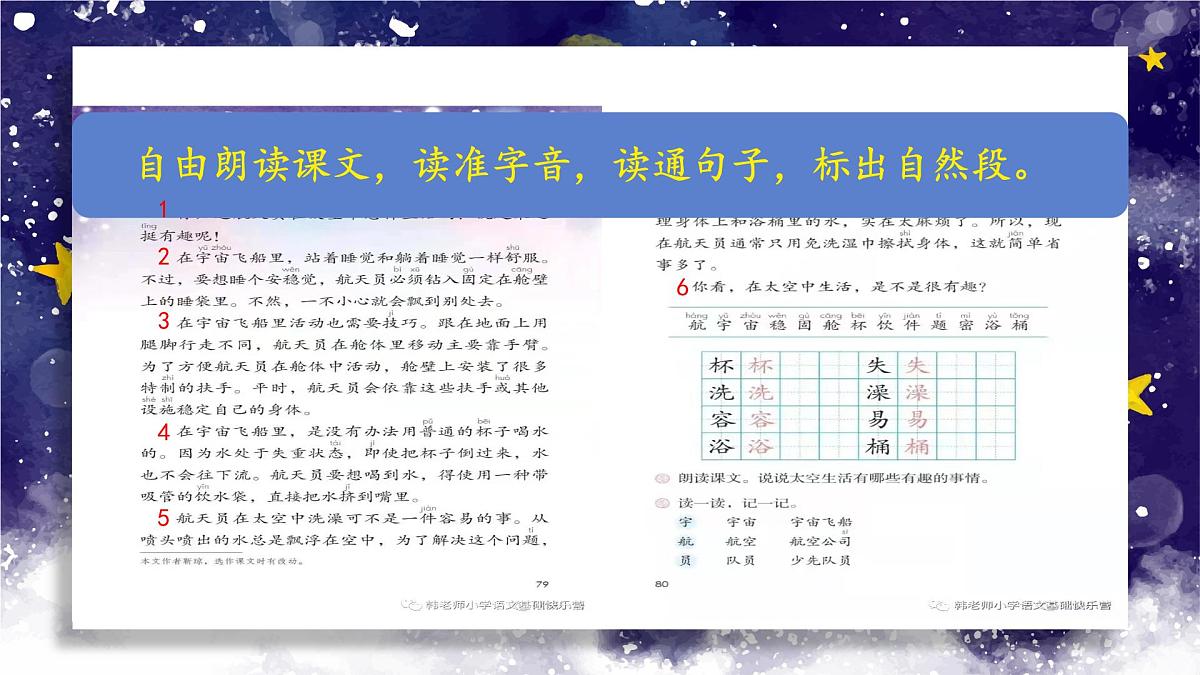 小学语文统编版（2024）二年级下册6.18 太空生活趣事多 课件第4页