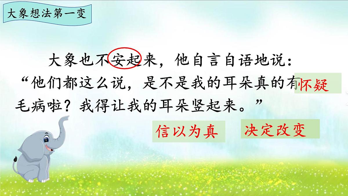 小学语文统编版（2024）二年级下册7.19 大象的耳朵 课件第6页