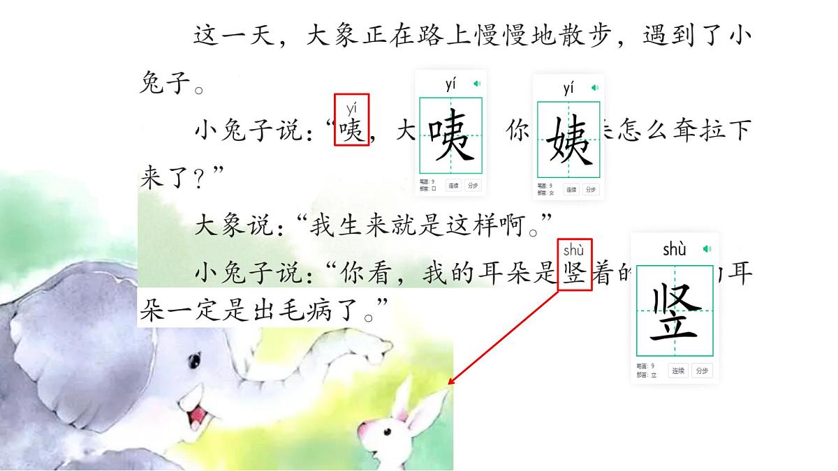 小学语文统编版（2024）二年级下册7.19 大象的耳朵 课件第7页