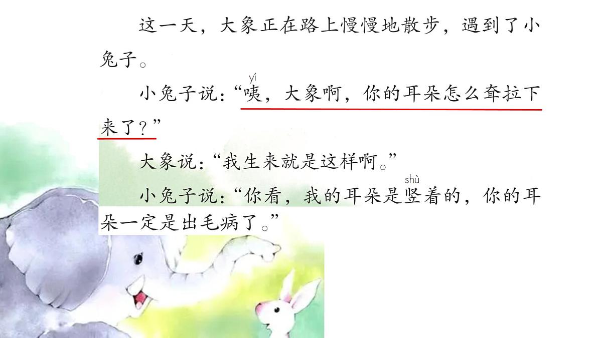 小学语文统编版（2024）二年级下册7.19 大象的耳朵 课件第8页