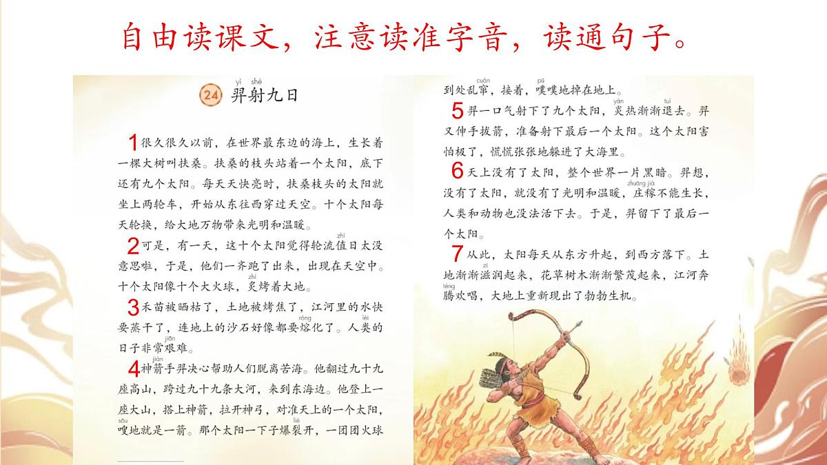 小学语文统编版（2024）二年级下册8.24 羿射九日 课件第5页