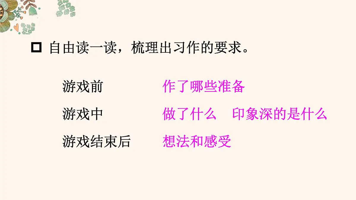 统编版四年级语文上册教学课件《第六单元习作：记一次游戏》第7页