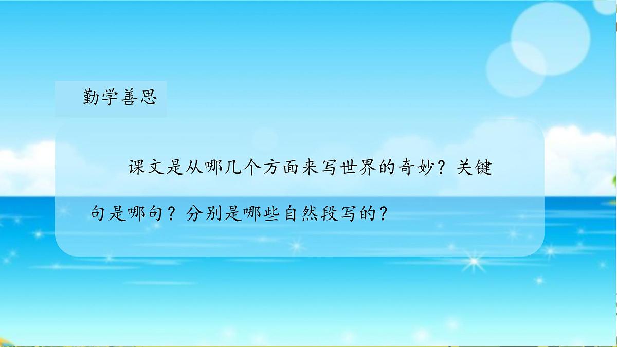 小学语文统编版（2024）三年级下册7.22 我们奇妙的世界  课件第8页