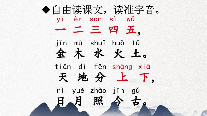 统编版一年级语文上册教学课件《2 金木水火土》第4页
