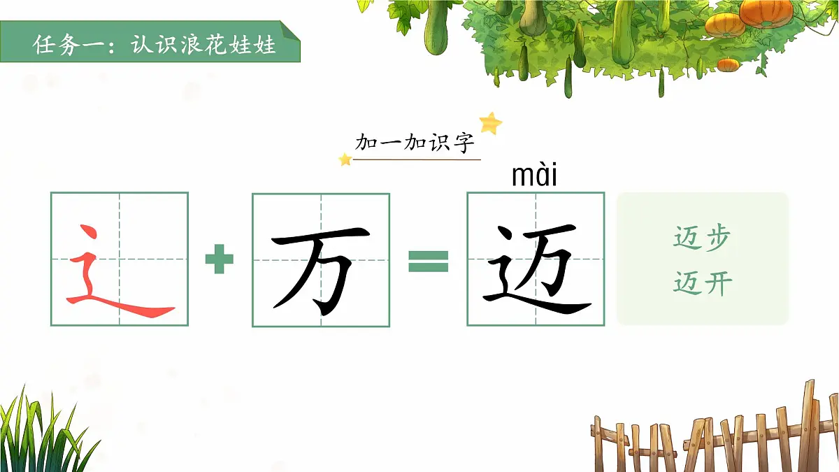 11浪花 第1课时 课件 小学语文统编版（2024）一年级下册第六单元第6页