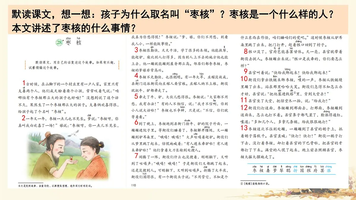 小学语文统编版（2024）三年级下册8.28 枣核 课件第3页