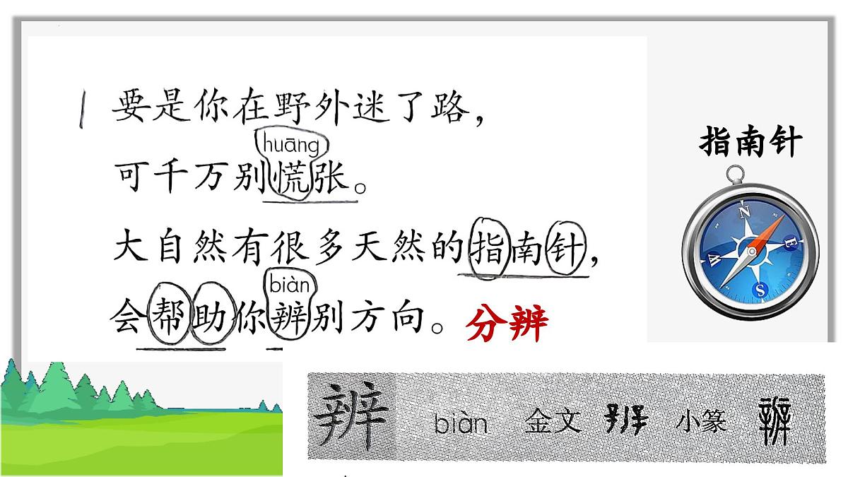 统编版语文二年级下册第17《要是你在野外迷了路》课件第4页