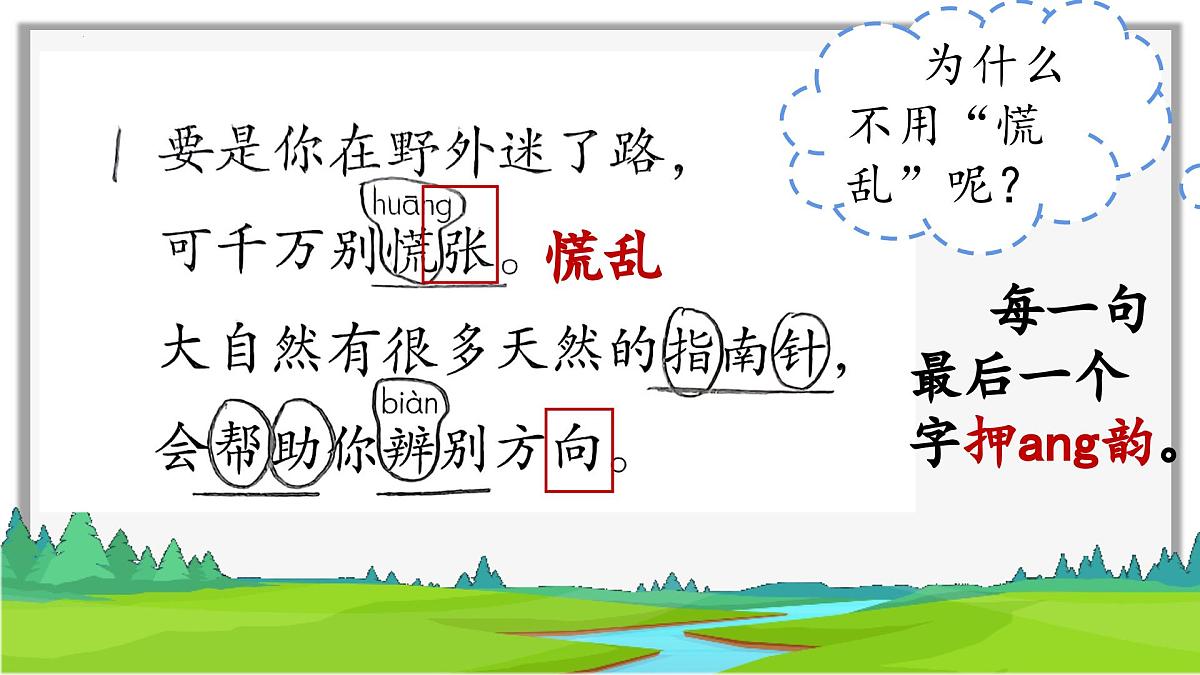 统编版语文二年级下册第17《要是你在野外迷了路》课件第5页