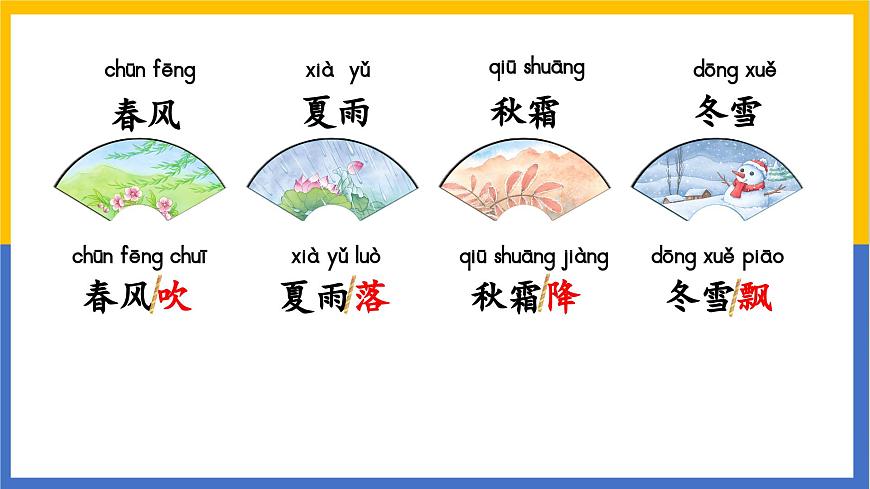 1《春夏秋冬》课件 2024-2025学年部编版语文一年级下册第4页