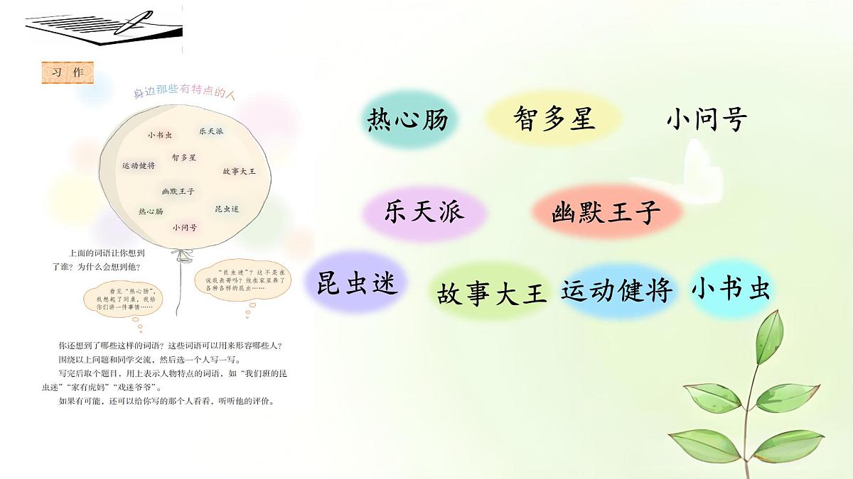 统编版语文三年级下册第六单元习作：身边那些有特点的人  课件第3页