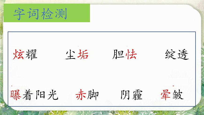 （结合语文作业本设计）统编版小学语文四年级下册12.在天晴了的时候课件一课时第6页